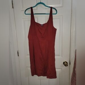 Old Navy Rich Red Dress With Front Pockets